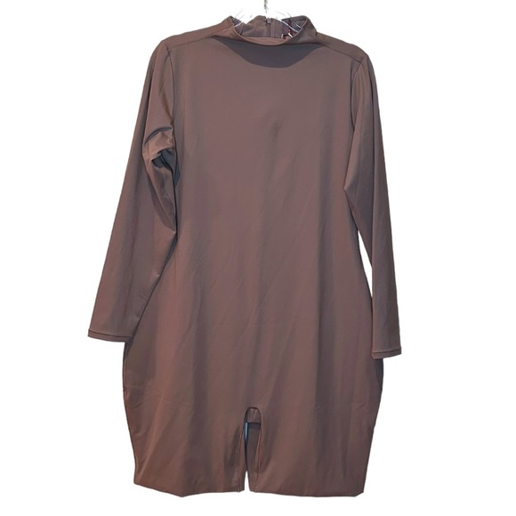SKIMS All In One Mid Thigh High Mockneck Jumpsuit in 4XL Umber - Picture 5 of 8